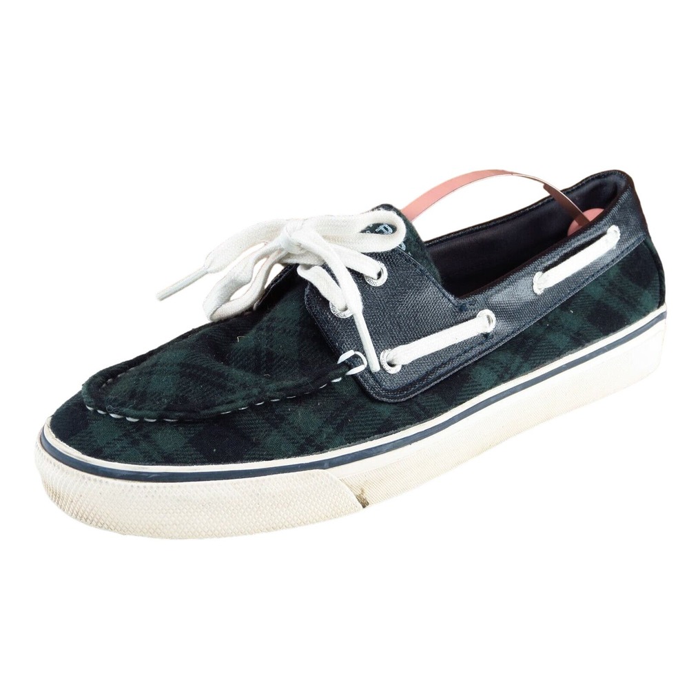 Sperry Top-Sider Size 8.5 M Green Boat Shoe Shoes Fabric Women 9777574